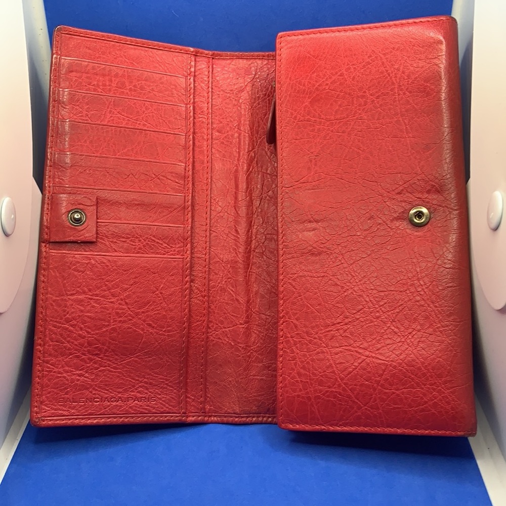 BALENCIAGA • AGNEAU WALLET
Coquelicot Lambskin Leather - Picture 5 of 9
